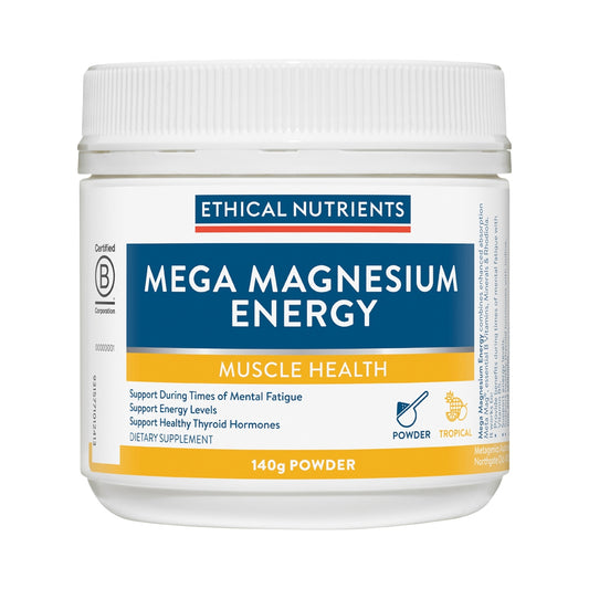 ETHICAL NUTRIENTS MEGA MAGNESIUM ENERGY TROPICAL 140G