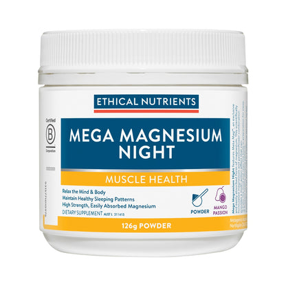 ETHICAL NUTRIENTS MEGA MAGNESIUM NIGHT MANGO PASSION 126G