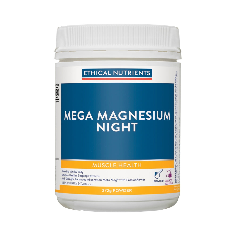 ETHICAL NUTRIENTS MEGA MAGNESIUM NIGHT MANGO PASSION 272G