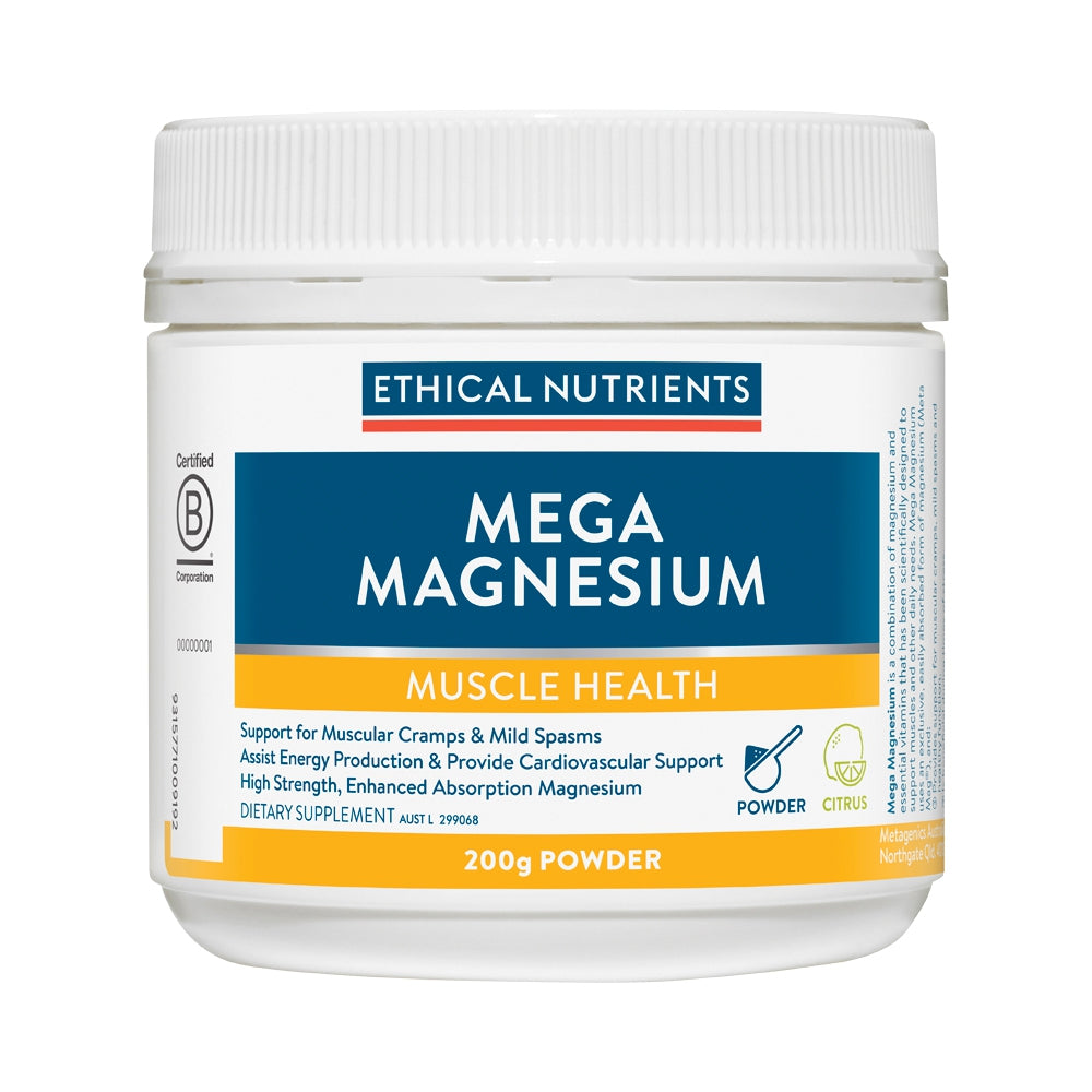 ETHICAL NUTRIENTS MEGA MAGNESIUM POWDER CITRUS 200G