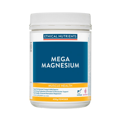 ETHICAL NUTRIENTS MEGA MAGNESIUM POWDER RASPBERRY 450G