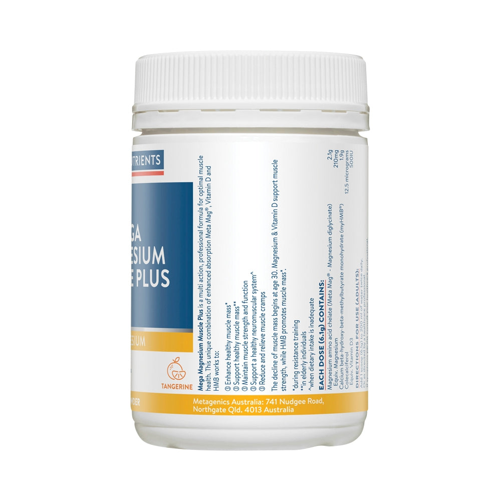 ETHICAL NUTRIENTS MEGA MAGNESIUM MUSCLE PLUS TANGERINE 135G