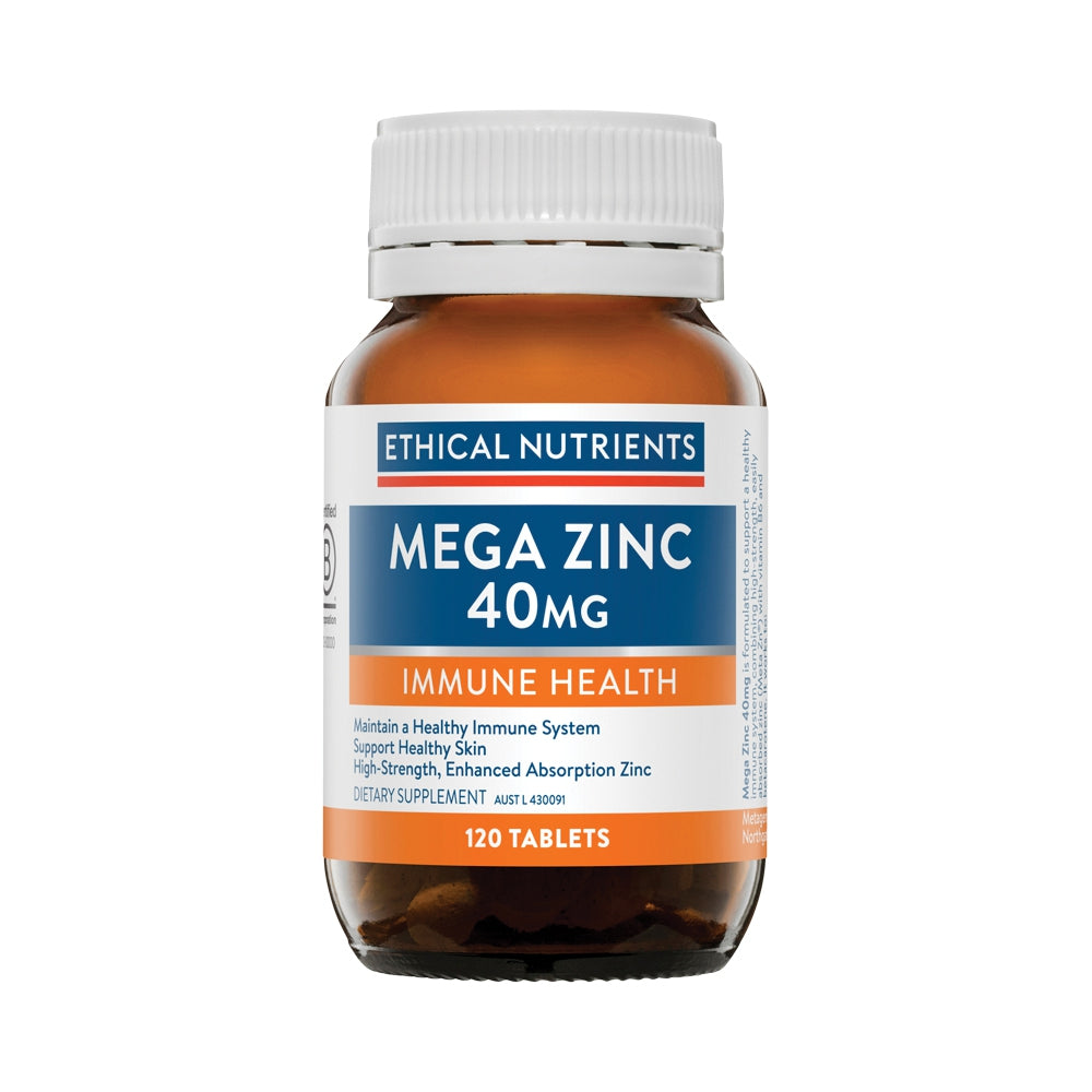 ETHICAL NUTRIENTS MEGA ZINC 40MG 120T