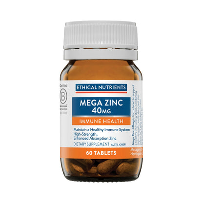 ETHICAL NUTRIENTS MEGA ZINC 40MG 60T