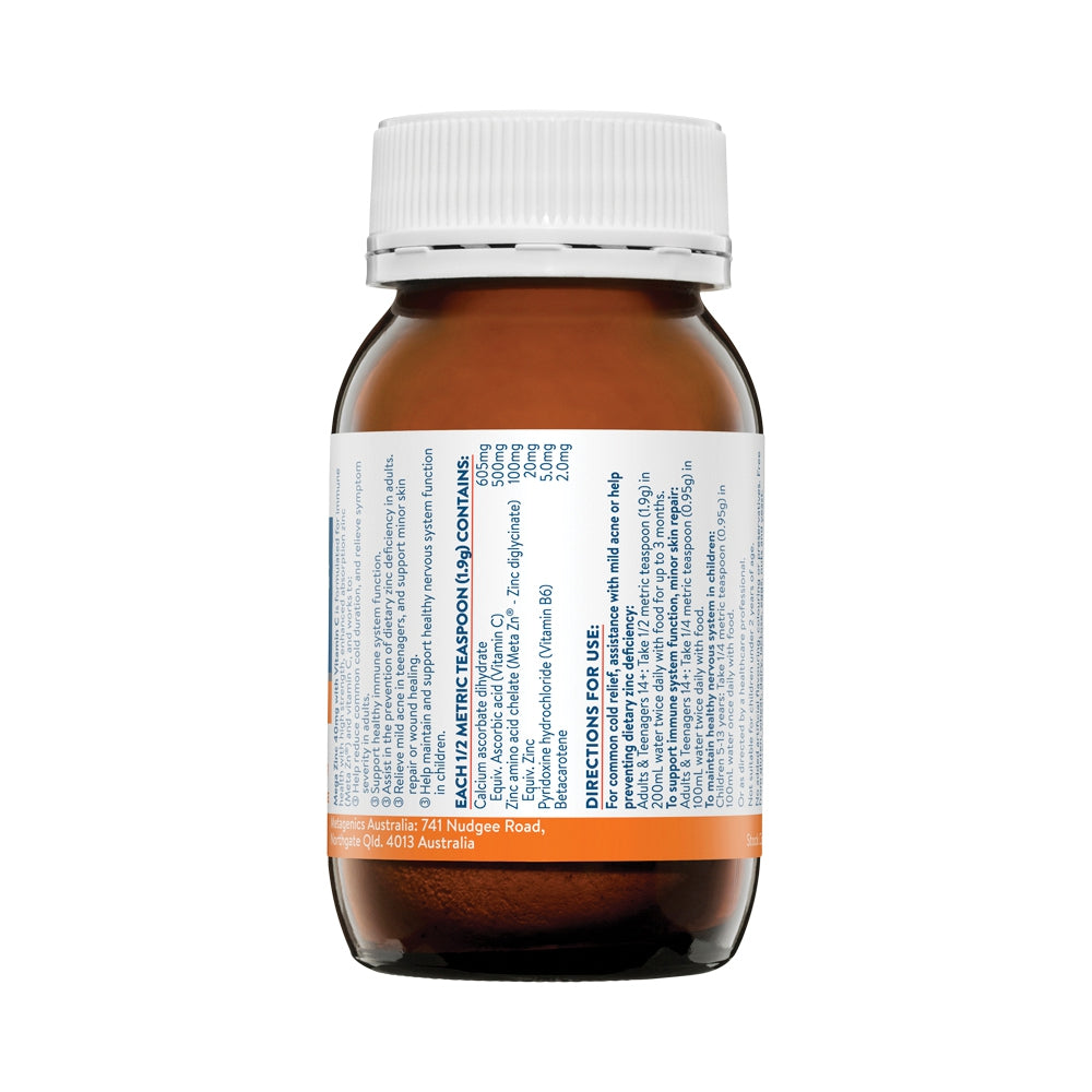 ETHICAL NUTRIENTS MEGA ZINC 40MG VITAMIN C ORANGE 95G