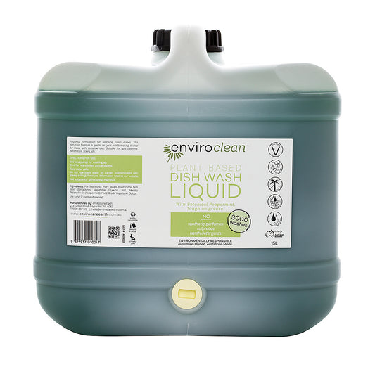 EnviroClean Plant Based Dish Wash Liquid (botanical peppermint) Liquid 15L