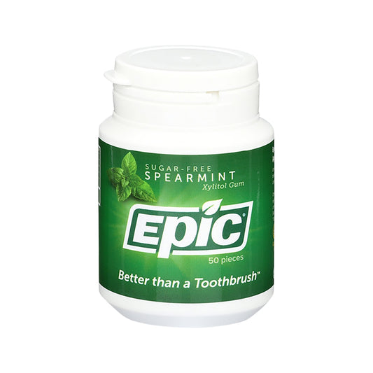 Epic Xylitol (Sugar-Free) Gum Spearmint 50 Piece Tub