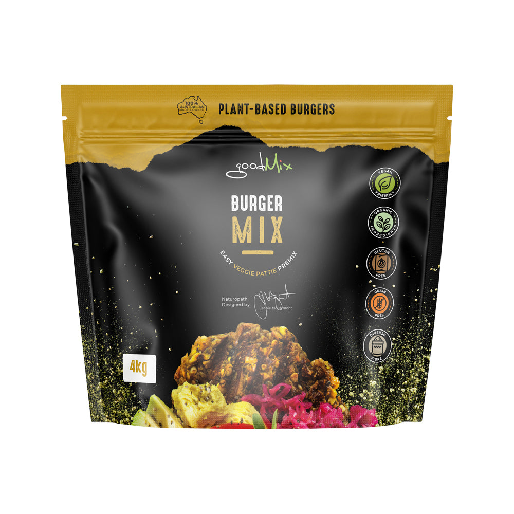 GoodMix Superfoods Burger Mix (Easy Vegan Veggie Pattie Premix) Catering 4kg