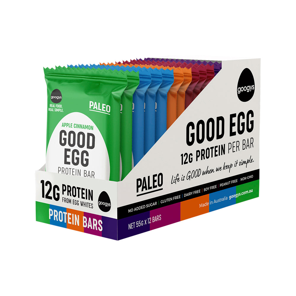 Googys Good Egg Protein Bar Mixed 55g x 12 Display