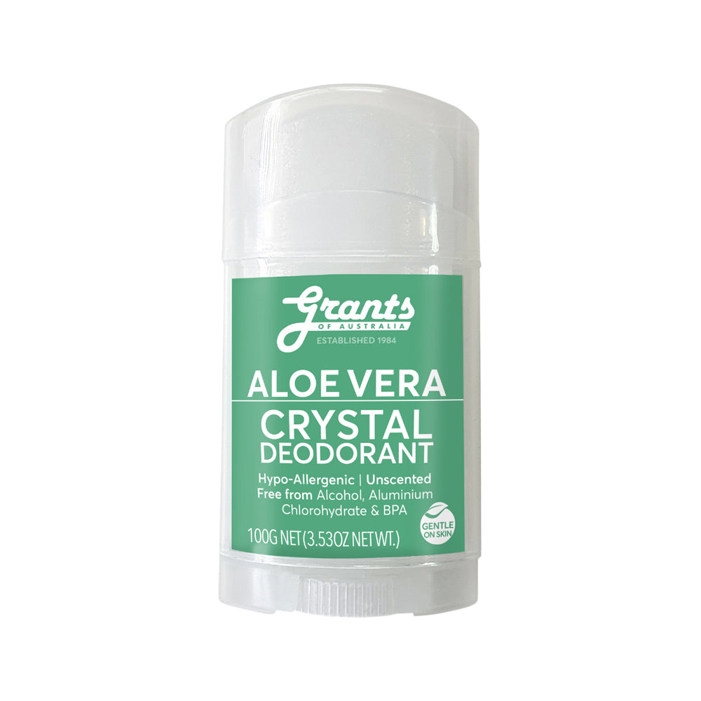 Grants Of Australia Crystal Deodorant Stick Aloe Vera 100g