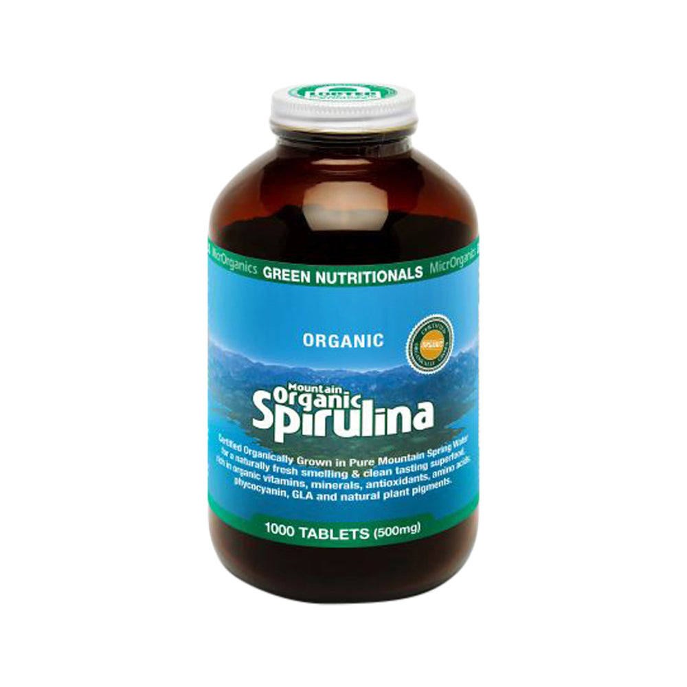 Green Nutritionals Mountain Organic Spirulina 500mg 1000t