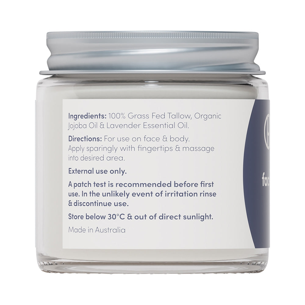 HANDMAID WHIPPED TALLOW FACE AND BODY BALM LAVENDER 80G