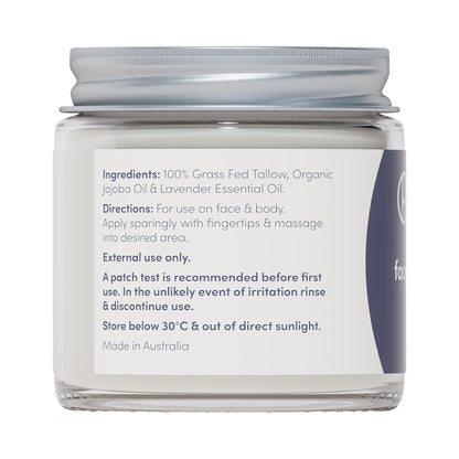 HANDMAID WHIPPED TALLOW FACE AND BODY BALM LAVENDER 80G