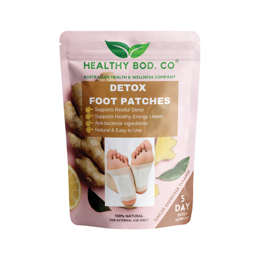 Healthy Bod. Co Detox Foot Patches Ginger x 10 Patches (5 Pairs for 5 Day Detox)