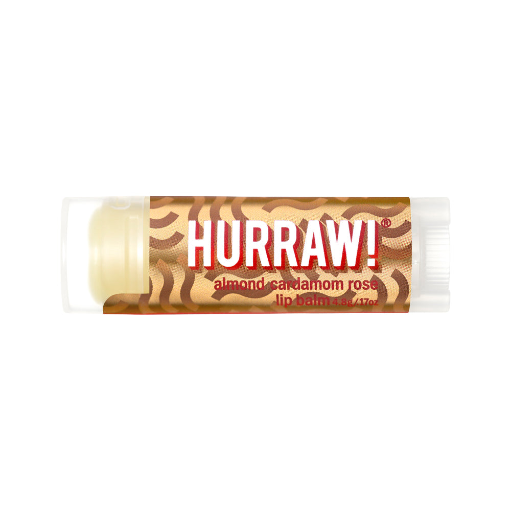 Hurraw! Organic Lip Balm Almond Cardamon Rose 4.8g