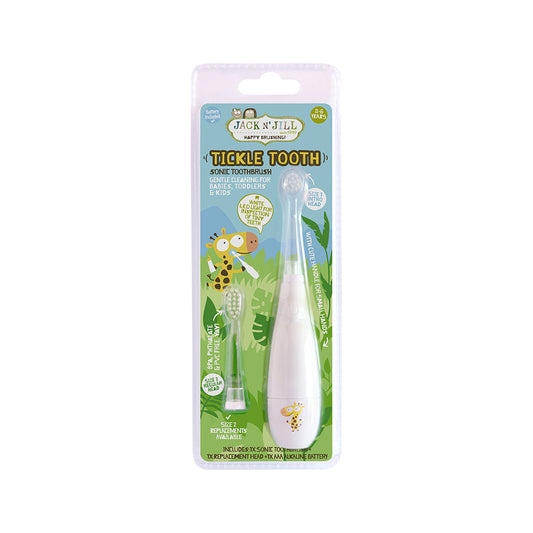 Jack N' Jill Tickle Tooth Sonic Toothbrush (0-6 Years) (Includes Replacement Head)