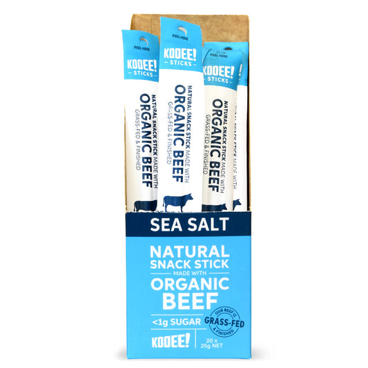 Organic Stick Snack Beef Sea Salt 25gm (CTN 20)