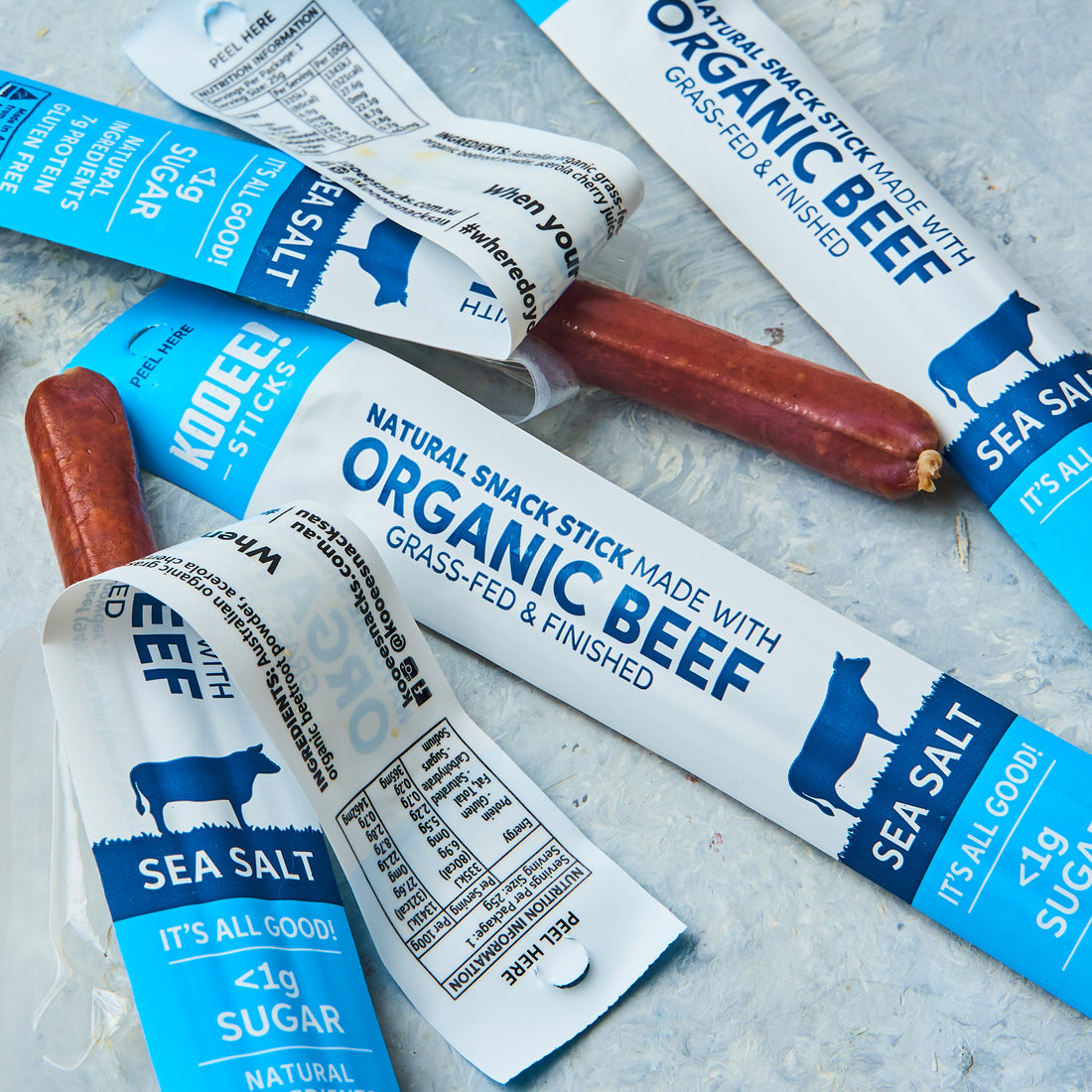 Organic Stick Snack Beef Sea Salt 25gm (CTN 20)
