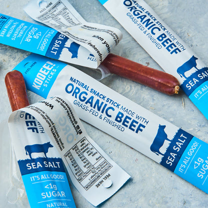 Organic Stick Snack Beef Sea Salt 25gm (CTN 20)