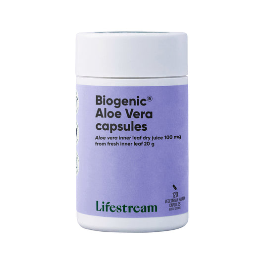 Lifestream Biogenic Aloe Vera Capsules 120vc