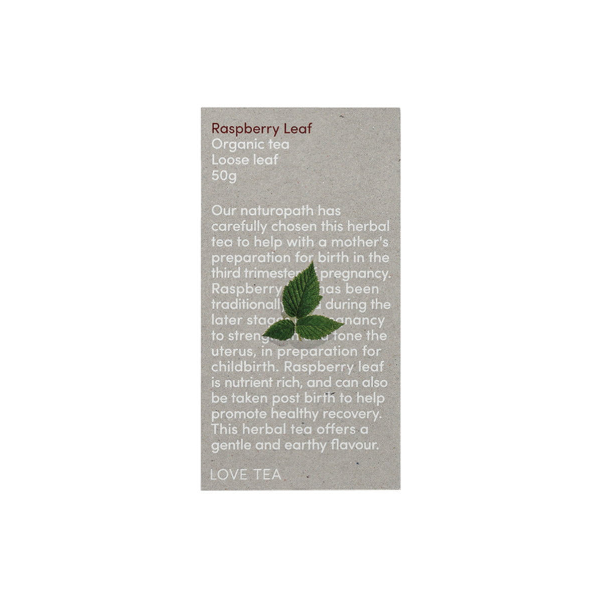 Organic Raspberry Leaf Tea Loose Leaf 50g