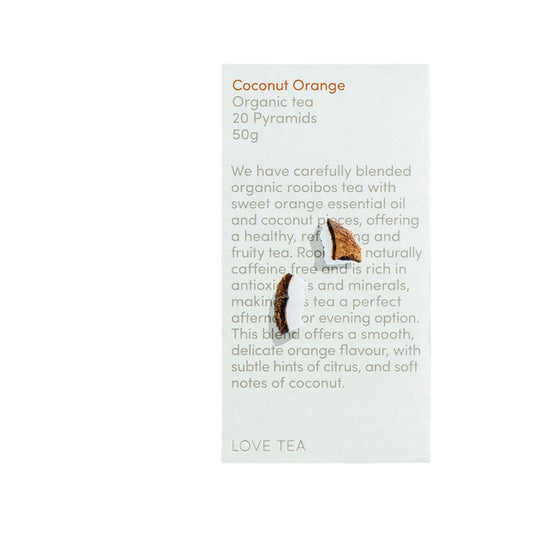 Love Tea Organic Coconut Orange Tea x 20 Pyramids