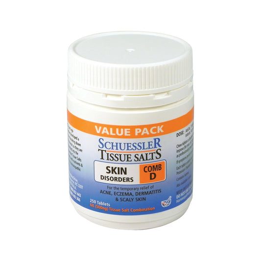 Martin & Pleasance Schuessler Tissue Salts Comb D (Skin Disorders) 250t