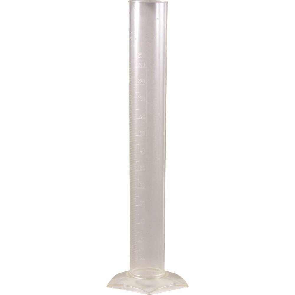 Measuring Cylinder Plastic Clear Graduated 250ml