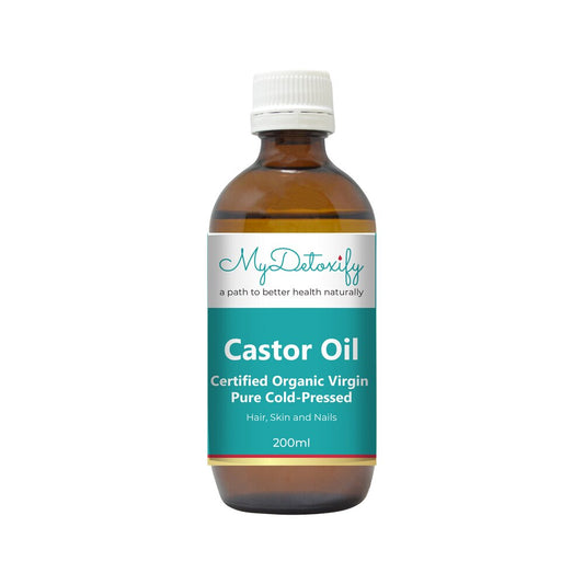 MyDetoxify Certified Organic Virgin Pure Cold-Pressed Castor Oil 200ml
