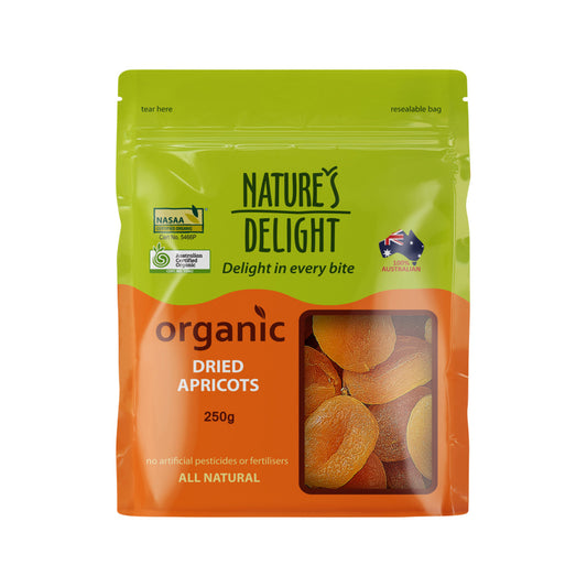 NATURE'S DELIGHT Organic Dried Apricots 250g