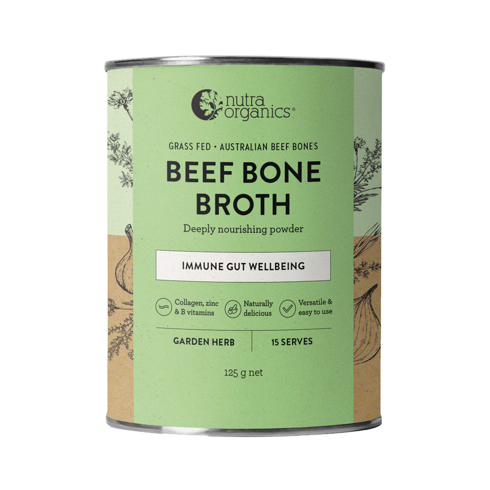 Nutra Organics Bone Broth Beef Garden Herb 125g