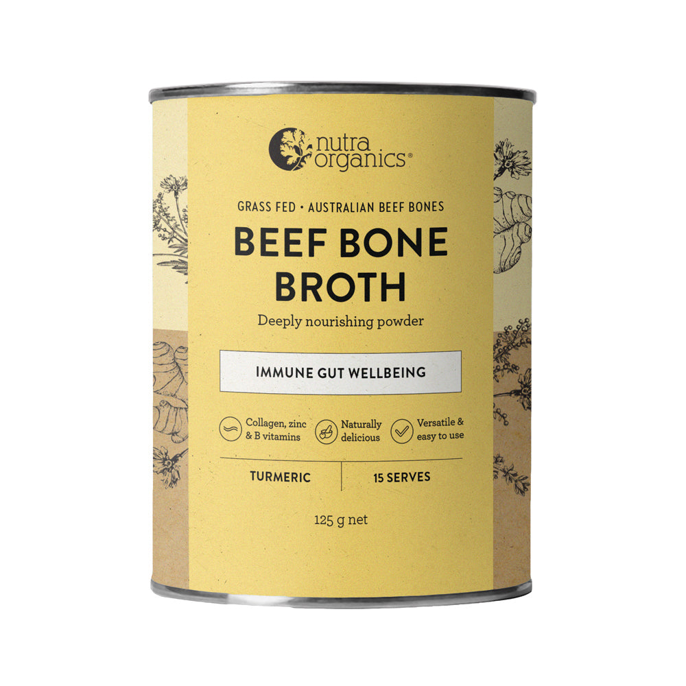 Nutra Organics Bone Broth Beef Turmeric 125g
