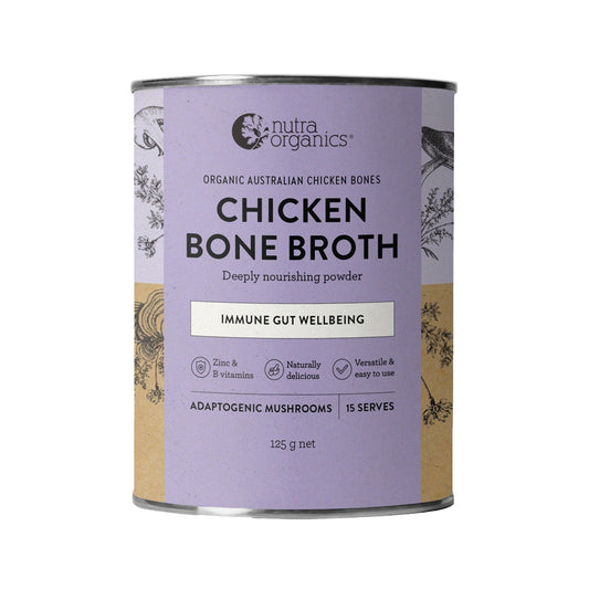 Nutra Organics Bone Broth Chicken Adaptogenic Mushrooms 125g