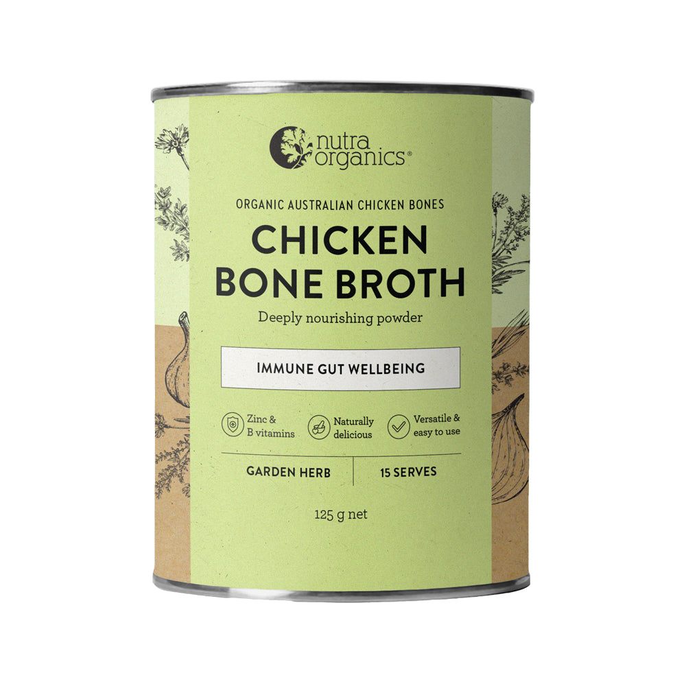 Nutra Organics Bone Broth Chicken Garden Herb 125g