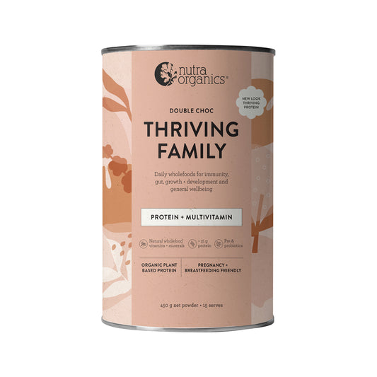Nutra Organics Thriving Family Protein Double Choc 450g