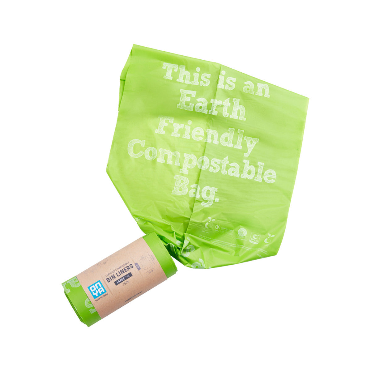 ONYA Compostable Bin Liners Large 36L x 25 Pack