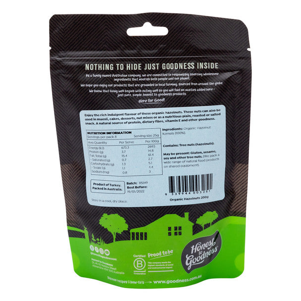 Organic Hazelnuts 200g