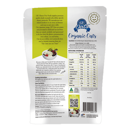 GF Organic Oats 500gm