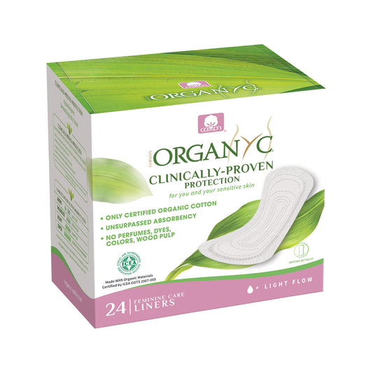 Organyc Organic Liners (Folded) Light Flow x 24 Pack