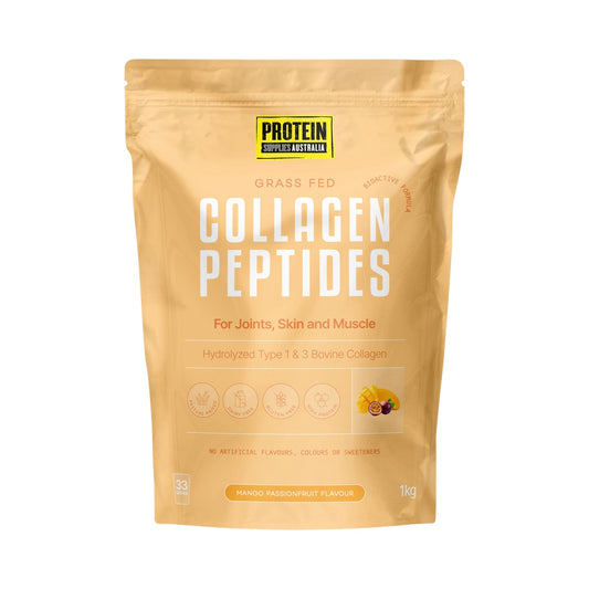 PROTEIN SUPPLIES AUSTRALIA GRASS FED COLLAGEN MANGO PASSIONFRUIT 1KG