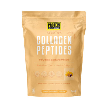PROTEIN SUPPLIES AUSTRALIA GRASS FED COLLAGEN MANGO PASSIONFRUIT 500G