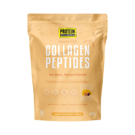 PROTEIN SUPPLIES AUSTRALIA GRASS FED COLLAGEN MANGO PASSIONFRUIT 500G