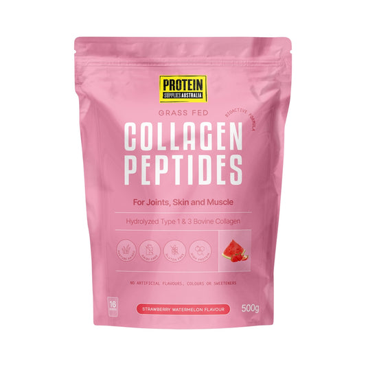 PROTEIN SUPPLIES AUSTRALIA GRASS FED COLLAGEN STRAWBERRY WATERMELON 500G