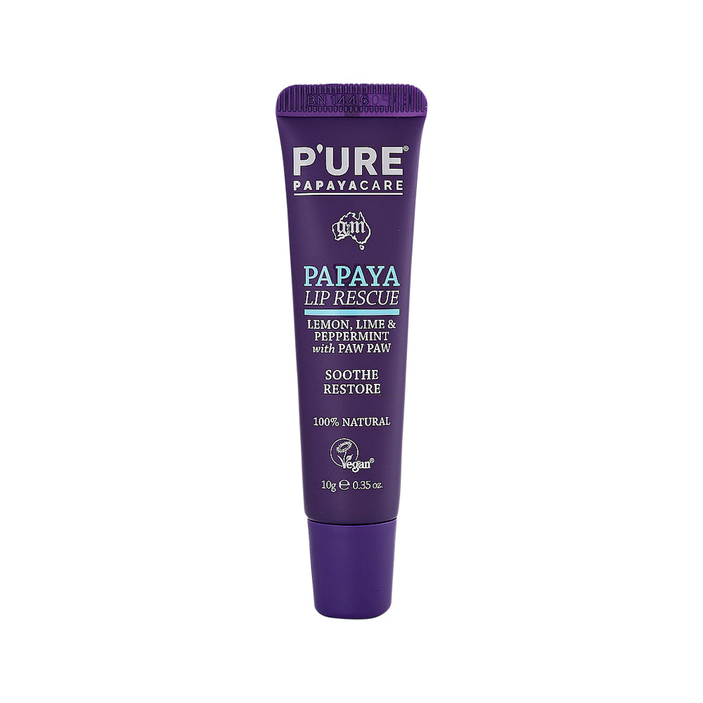 P'URE Papayacare Papaya Lip Rescue (Lemon, Lime & Peppermint with Paw Paw) 10g