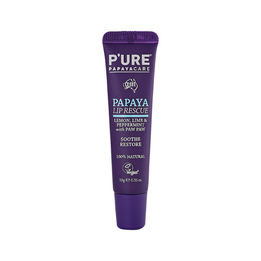 P'URE Papayacare Papaya Lip Rescue (Lemon, Lime & Peppermint with Paw Paw) 10g