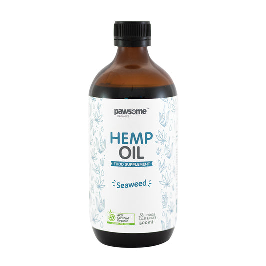 Pawsome Organics Organic Pet Hemp Oil Seaweed (For Dogs & Cats) 500ml