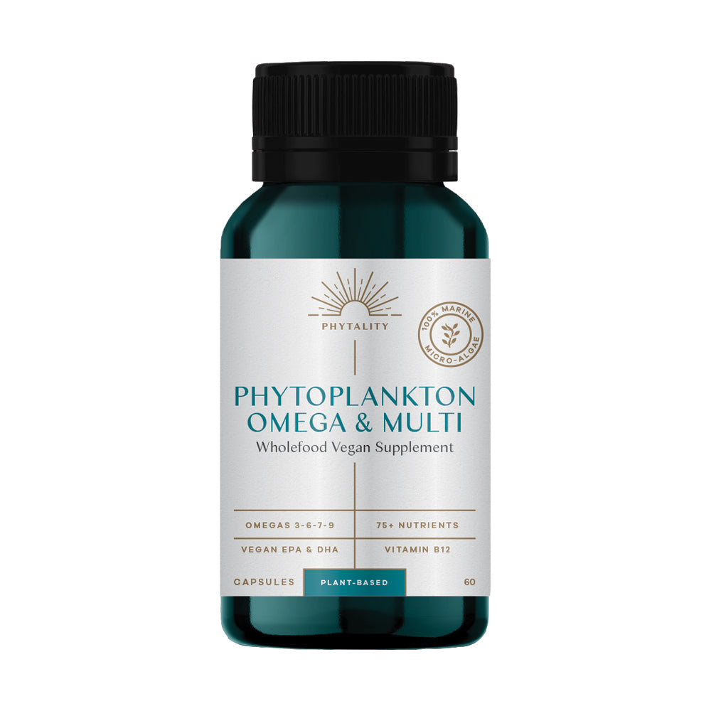 Phytality Phytoplankton Omega & Multi (Wholefood Vegan Supplement) 60c