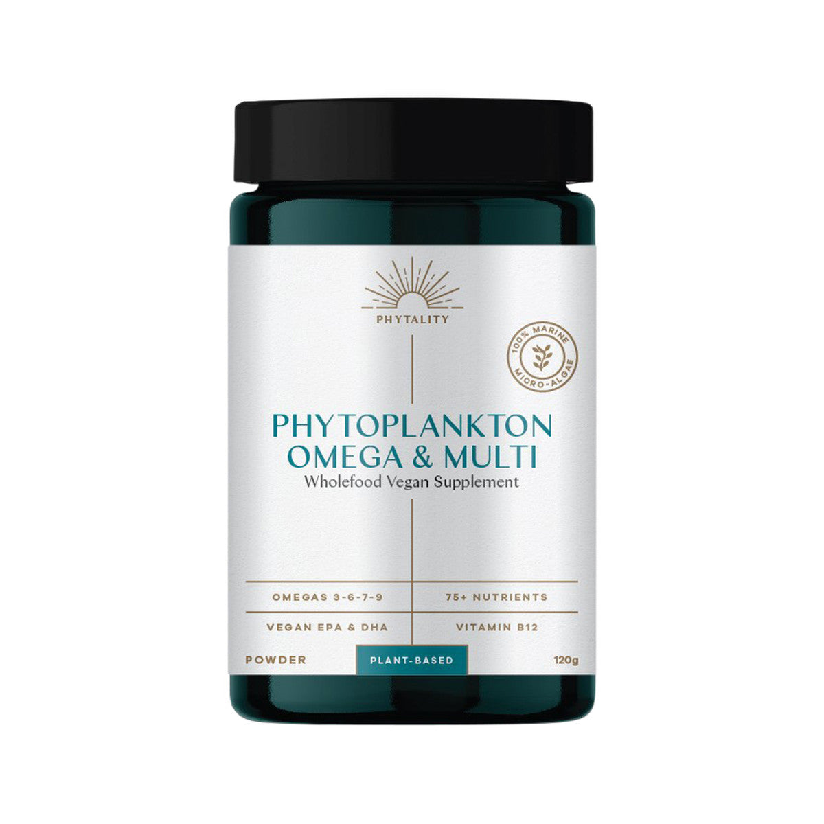 PHYTALITY NUTRITION Phytoplankton Omega & Multi (Wholefood Vegan Supplement) Powder 120g