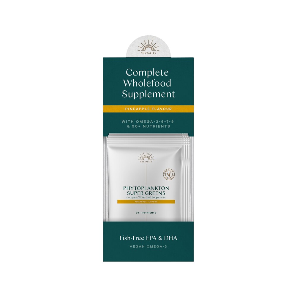Phytality Phytoplankton Super Greens (Complete Wholefood Supplement) Sachets 6g x 12 Pack