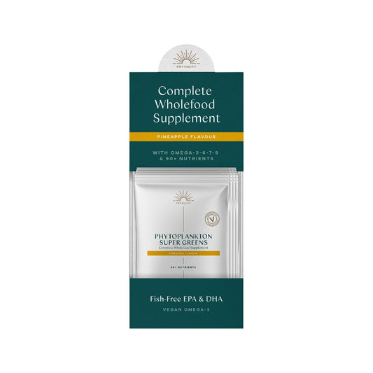 Phytality Phytoplankton Super Greens (Complete Wholefood Supplement) Sachets 6g x 12 Pack